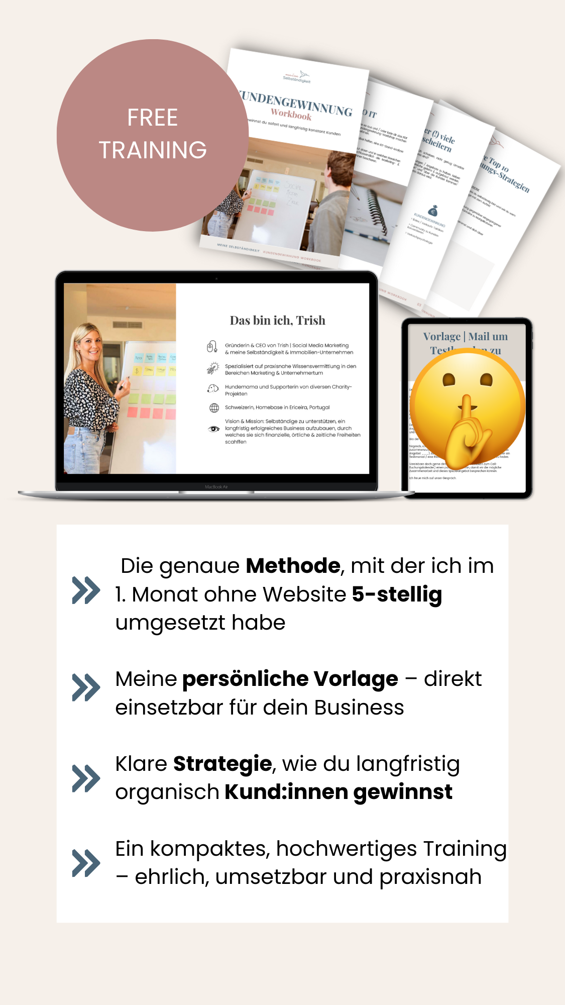 Kundengewinnung Live Training 1 Mockup Website Webinar Workshop 1